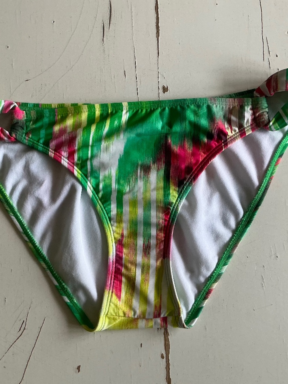 Athleta Wailea green yellow bikini bottoms Medium
